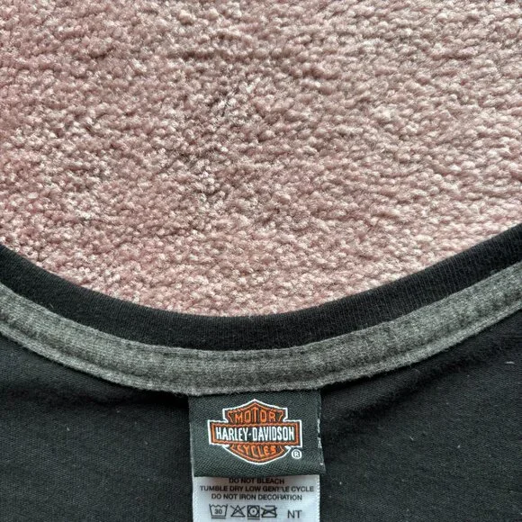Harley Davidson Women’s Black Twin Cities Round Neck Tee – Size XL - Picture 3 of 5